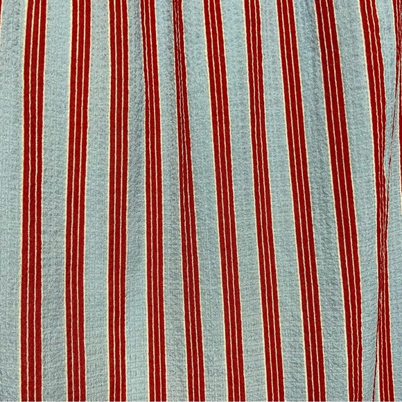 ROOLEE PLUS ADDISON BUTTON MIDI MODEST STRIPED SKIRT - Picture 12 of 16